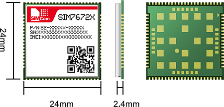 SIM7672G LTE 모듈 참고 이미지